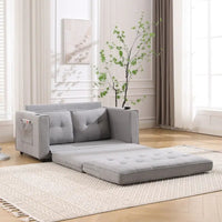 Canapé Futon Rembourré Oaks Aura avec Canapé-Lit Escamotable, Choix Multicolore, Causeuse Capitonnée Pliable avec Porte-Gobelet