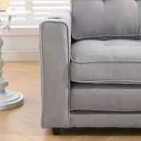 Canapé Futon Rembourré Oaks Aura avec Canapé-Lit Escamotable, Choix Multicolore, Causeuse Capitonnée Pliable avec Porte-Gobelet
