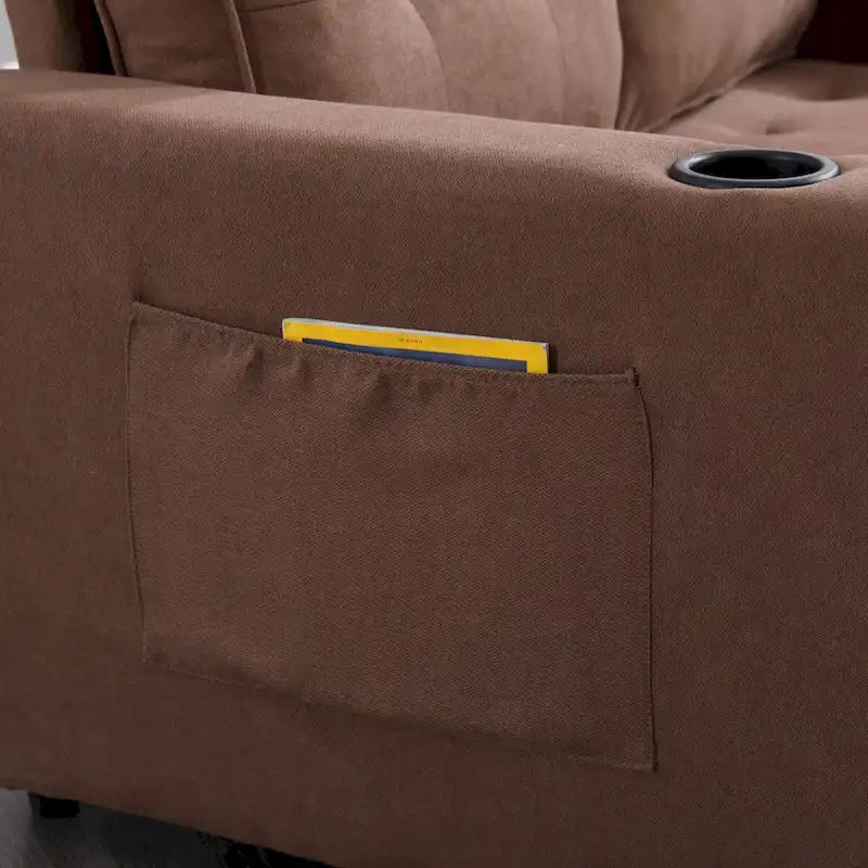 Canapé Futon Rembourré Oaks Aura avec Canapé-Lit Escamotable, Choix Multicolore, Causeuse Capitonnée Pliable avec Porte-Gobelet