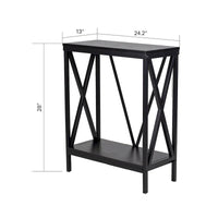 Meuble pour aquarium Aquatic Fundamentals de 20 gallons en acier noir avec cadre en X