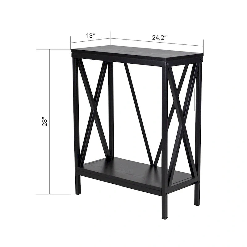 Meuble pour aquarium Aquatic Fundamentals de 20 gallons en acier noir avec cadre en X