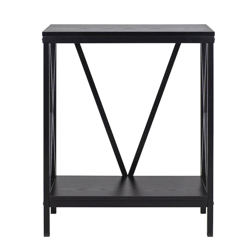 Meuble pour aquarium Aquatic Fundamentals de 20 gallons en acier noir avec cadre en X