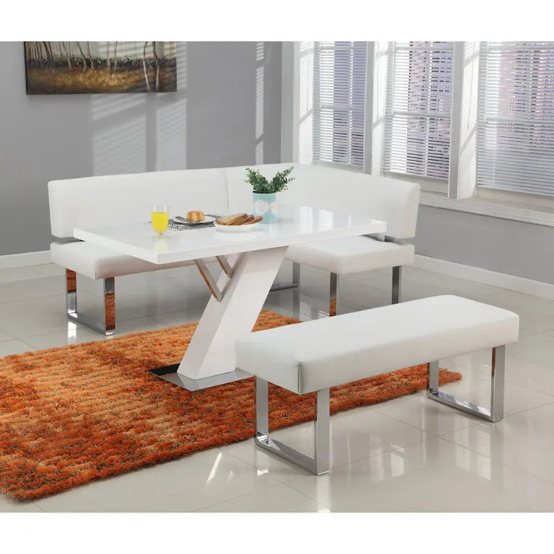 Banc de salle à manger Somette Leah Blanc - Banc de salle à manger