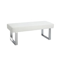 Banc de salle à manger Somette Leah Blanc - Banc de salle à manger