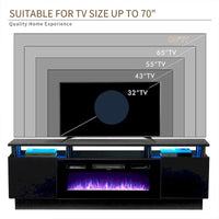 Meuble TV cheminée de 70 po avec foyer électrique de 36 po