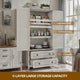 64 Armoire de cuisine haute avec 2 tiroirs et portes