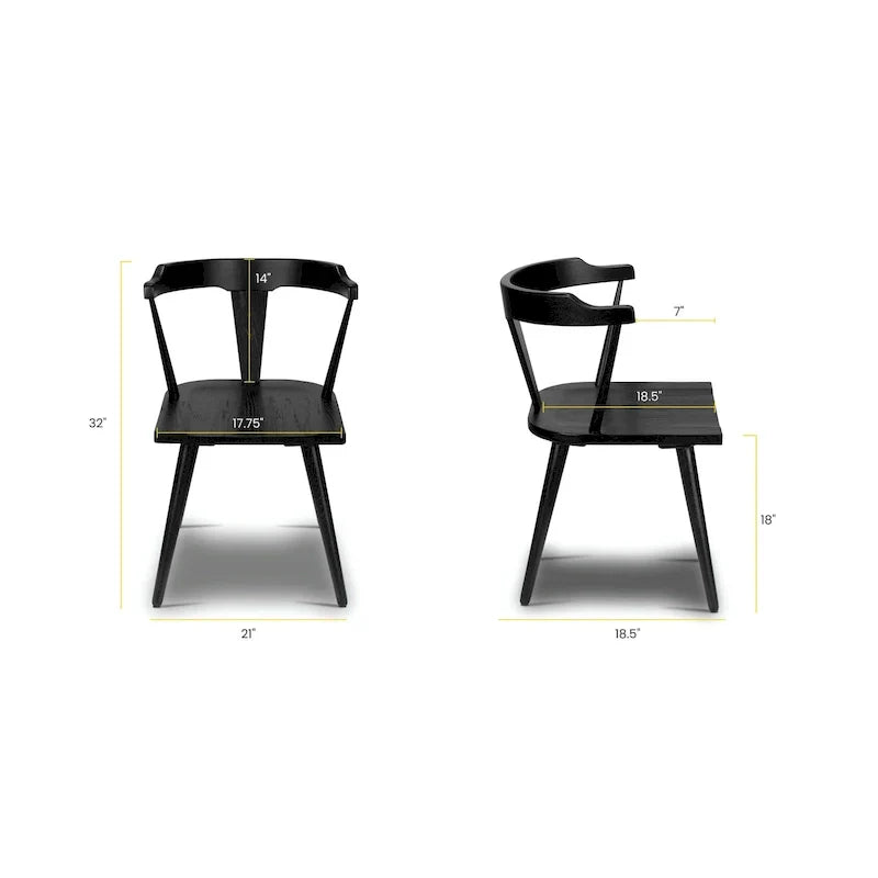 Chaise de salle à manger Poly & Bark Enzo - Bois de chêne massif
