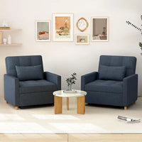 AECOJOY - Fauteuil convertible 3 en 1 avec coussin et dossier inclinable