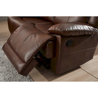 Ensemble de salon inclinable 3 pièces Betsy Furniture en cuir reconstitué : canapé, causeuse et fauteuil à bascule.
