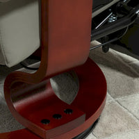 Fauteuil Inclinable HomCom en Similicuir Réglable Manuel à Base Pivotante avec Repose-Pieds Confortable et Relaxant