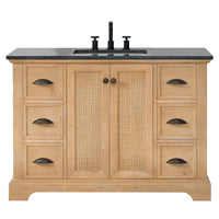 Hervas Meuble-lavabo avec dessus en marbre naturel sans miroir