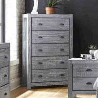 Commode 5 tiroirs en bois massif Montauk Grain Wood Furniture