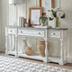Table console de couloir 183 cm Magnolia Manor Antique White & Weathered Bark