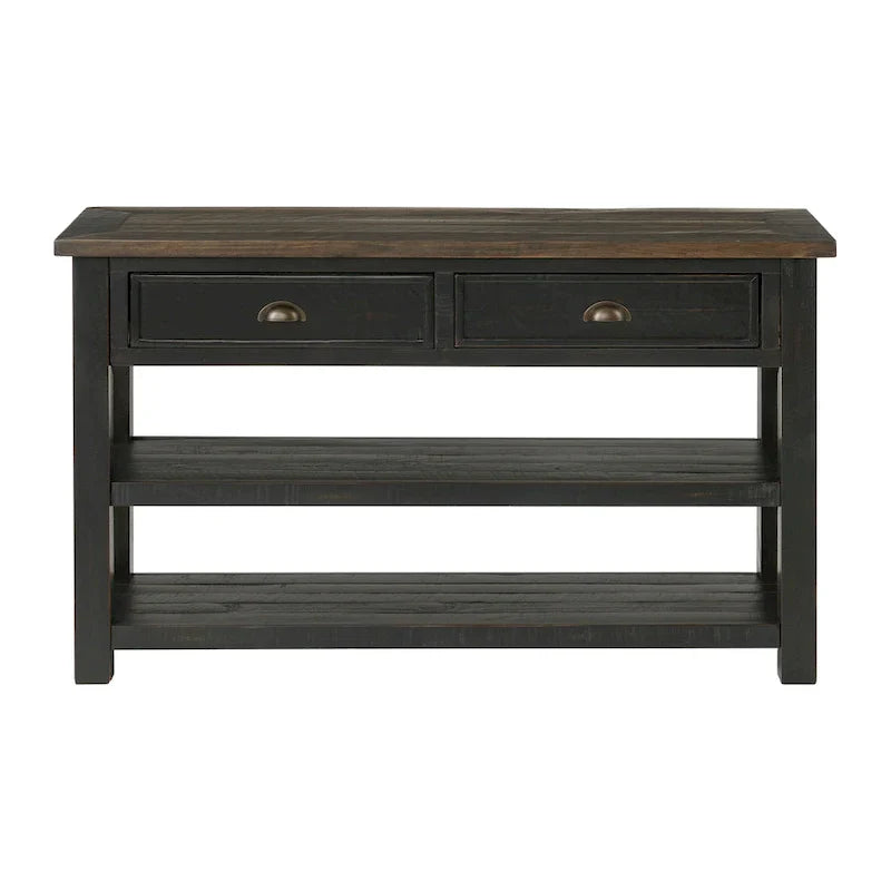 The Gray Barn Downington Table console de canapé à 2 tiroirs en bois massif