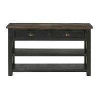 The Gray Barn Downington Table console de canapé à 2 tiroirs en bois massif