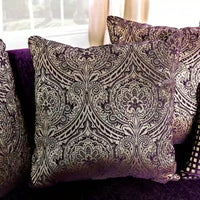 Grendel Causeuse traditionnelle violette en chenille à accoudoirs roulés par Furniture of America