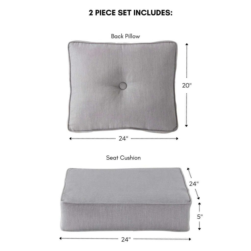Sunbrella Ensemble de coussins d'extérieur à assise profonde premium 2 pièces
