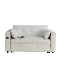 Canapé convertible 54 pouces avec lit gigogne, double assise, fonction relax
