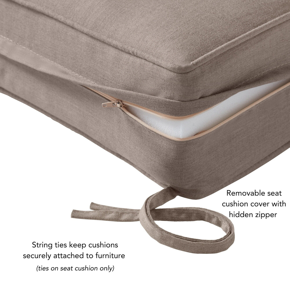 Sunbrella Ensemble de coussins d'extérieur à assise profonde premium 2 pièces