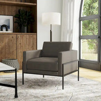 Fauteuil club moderne HomePop rembourré avec cadre en métal