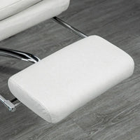 Vinsetto Chaise de bureau de massage inclinable chauffante à vibration en microfibre