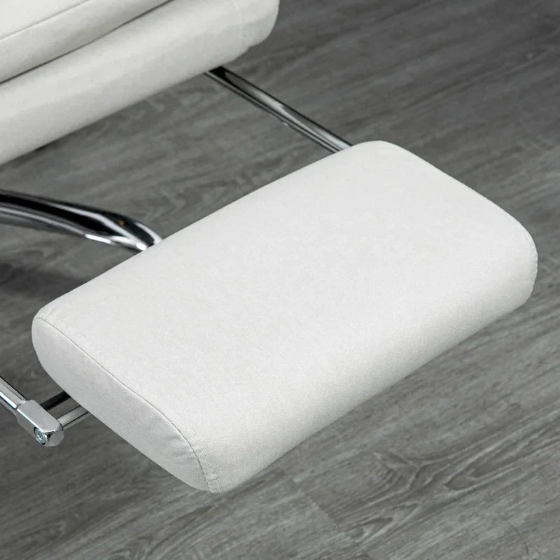 Vinsetto Chaise de bureau de massage inclinable chauffante à vibration en microfibre