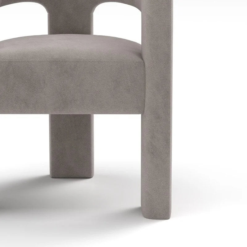 SEYNAR Chaise de salle à manger moderne glam en velours rembourrée, chaise d'appoint à dossier ouvert, lot de 6