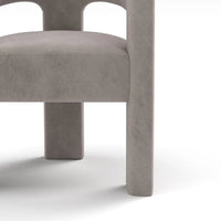 SEYNAR Chaise de salle à manger moderne glam en velours rembourrée, chaise d'appoint à dossier ouvert, lot de 6