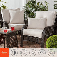 Sunbrella Ensemble de coussins d'extérieur à assise profonde premium 2 pièces
