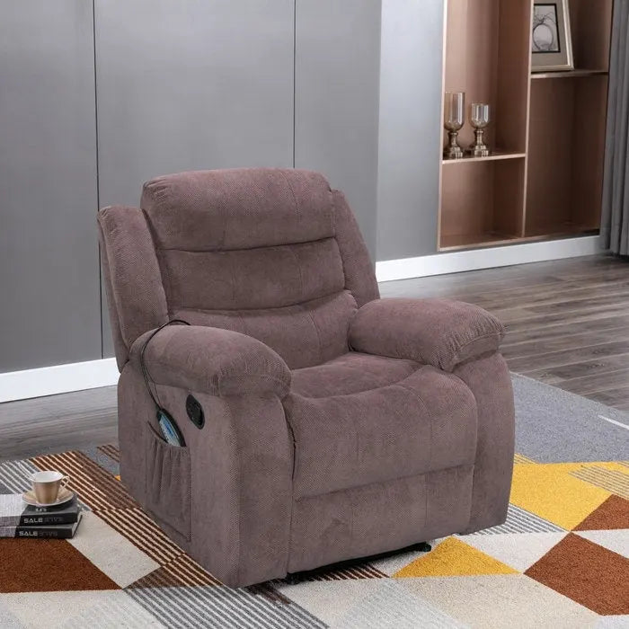 Fauteuil Inclinable Moelleux avec Fonction Massage et Chaleur