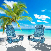 Lot de 4 chaises de plage pliantes de randonnée Costway, 5 positions d'extérieur - Voir détails