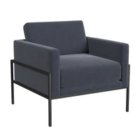 Fauteuil club moderne HomePop rembourré avec cadre en métal