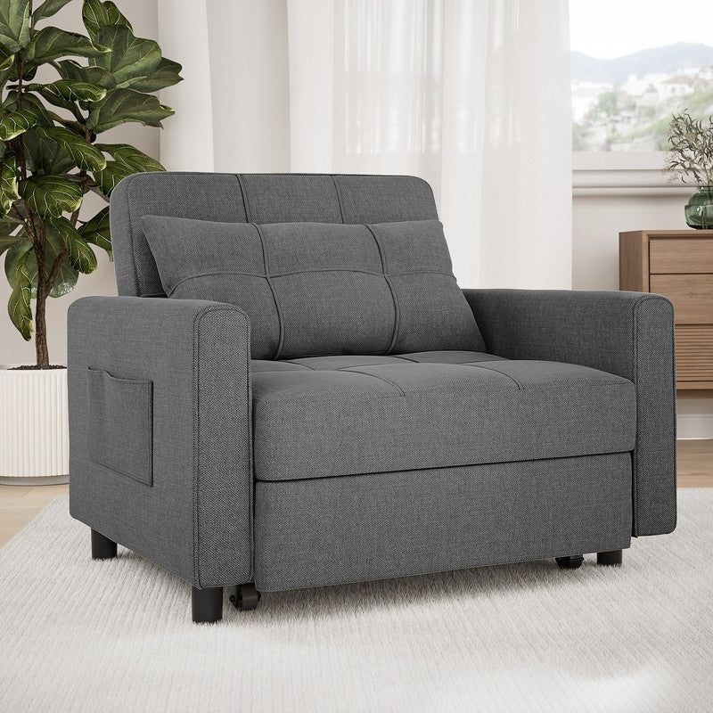 Canapé-lit réglable 3 en 1, fauteuil-canapé escamotable, lit pliant convertible pour salon