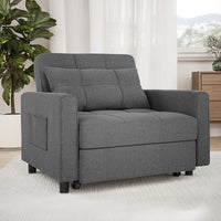Canapé-lit réglable 3 en 1, fauteuil-canapé escamotable, lit pliant convertible pour salon