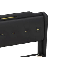 Lit rembourré moderne en cuir PU Uphou par Christopher Knight Home
