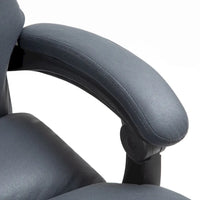 Vinsetto Chaise de bureau de massage inclinable chauffante à vibration en microfibre