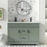 Wavy Line Ensemble meuble-lavabo de salle de bain 30/36/48 avec vasque & robinet