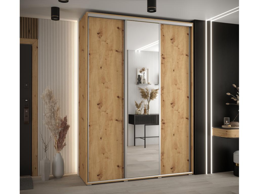 Armoire - Argent/Naturel clair
