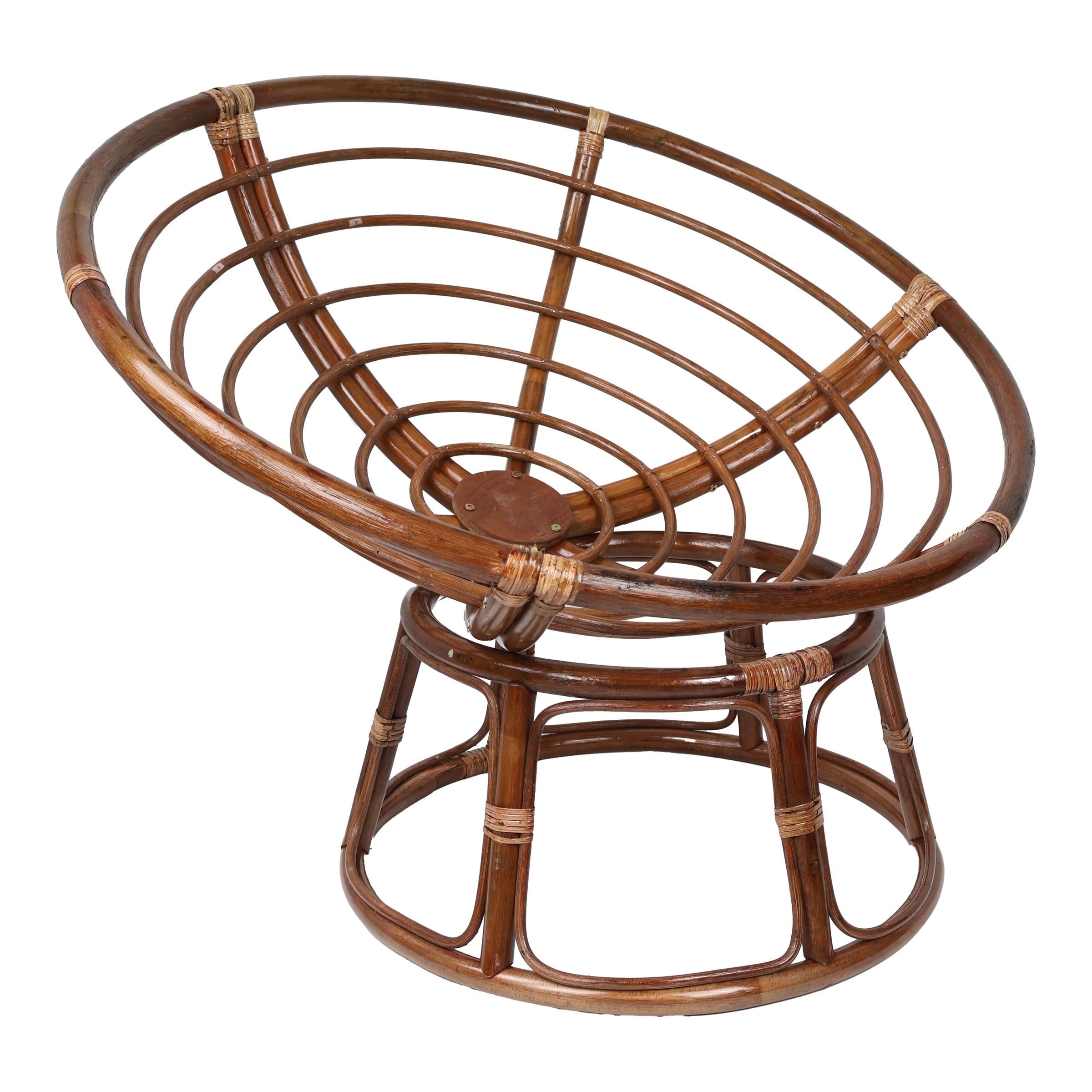 Bali Fauteuil papasan en rotin 42 pouces avec coussin en sergé