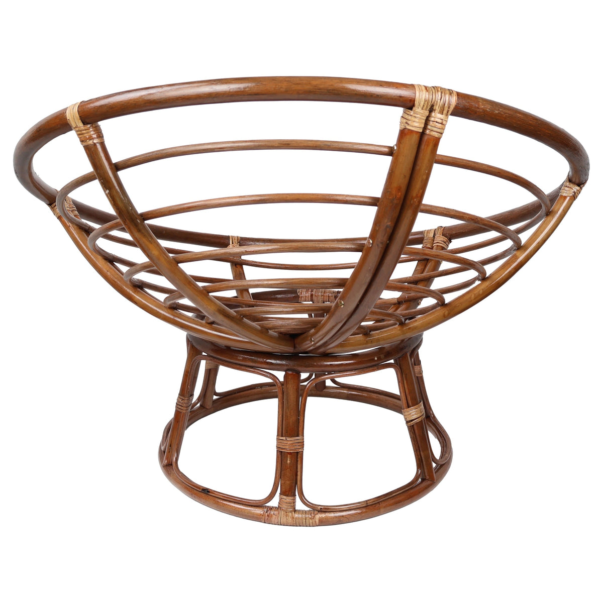 Bali Fauteuil papasan en rotin 42 pouces avec coussin en sergé