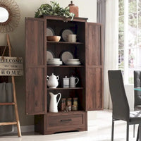 Meuble de garde-manger de cuisine de ferme, armoires de rangement en bois