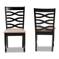 Lot de 2 chaises de salle à manger en bois Lanier (style moderne et contemporain)