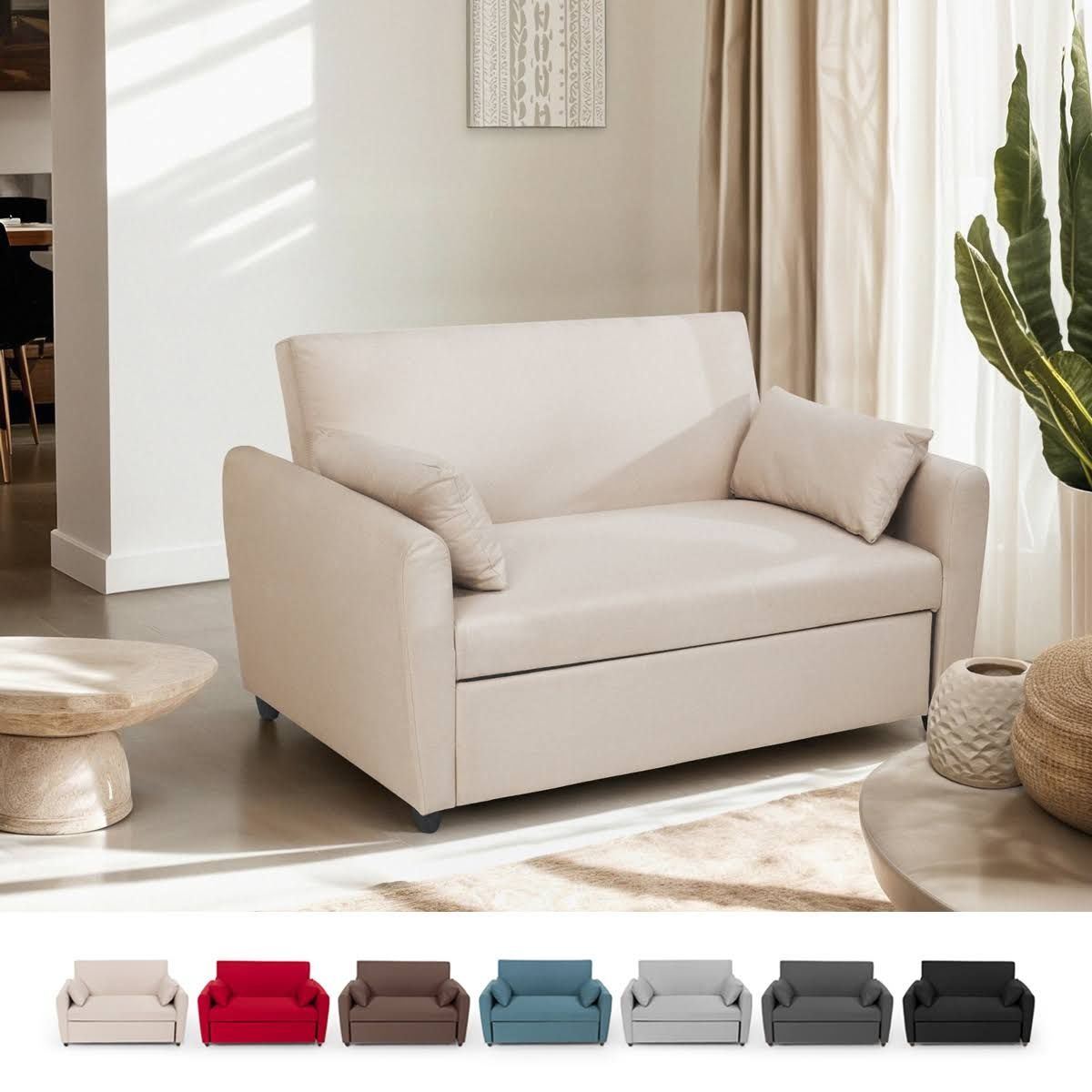Canapé - Beige/Rouge/Marron/Bleu/Gris/Noir