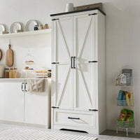 Meuble de garde-manger de cuisine de ferme, armoires de rangement en bois