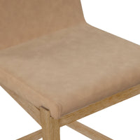 Gracie Tabouret de bar moderne, chaise rembourrée en bouclette et pieds en bois brossé