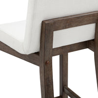 Gracie Tabouret de bar moderne, chaise rembourrée en bouclette et pieds en bois brossé