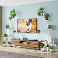 Support à plantes d'intérieur, étagère à fleurs 6 niveaux pour jardin domestique - lot de 2
