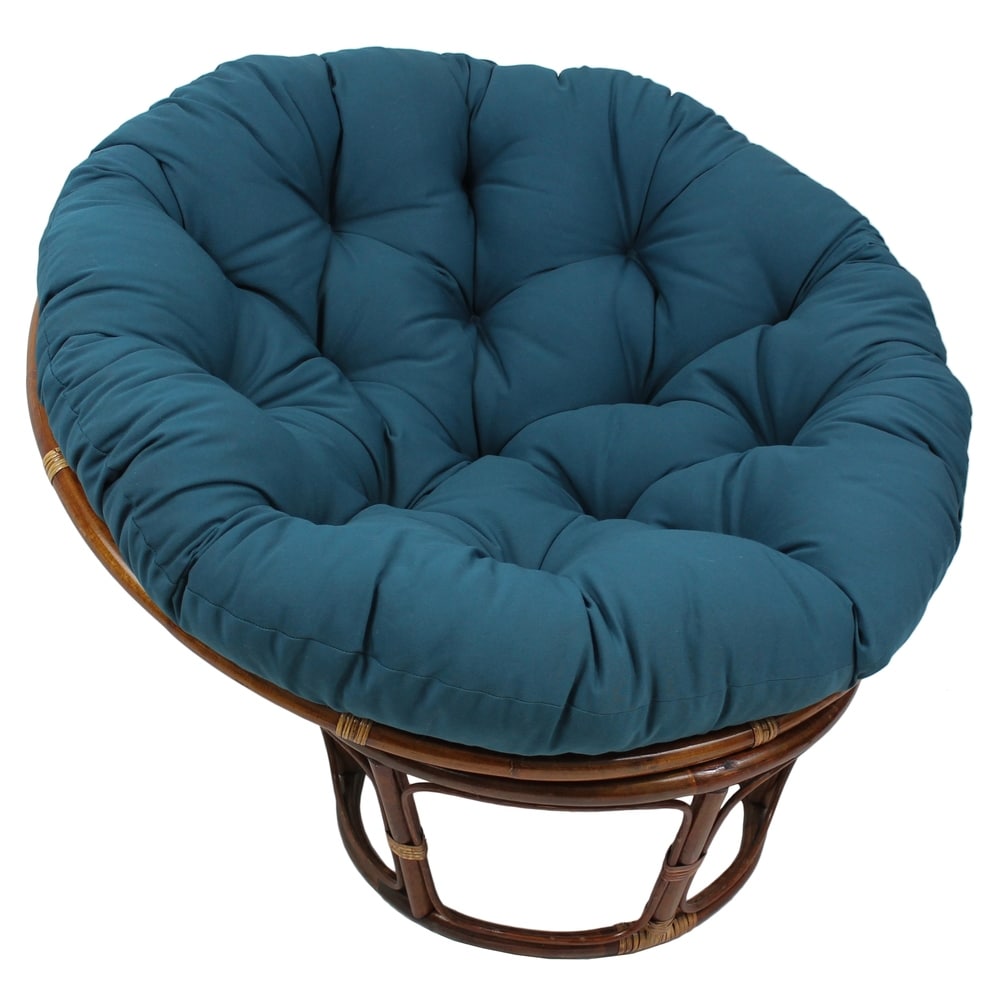 Bali Fauteuil papasan en rotin 42 pouces avec coussin en sergé