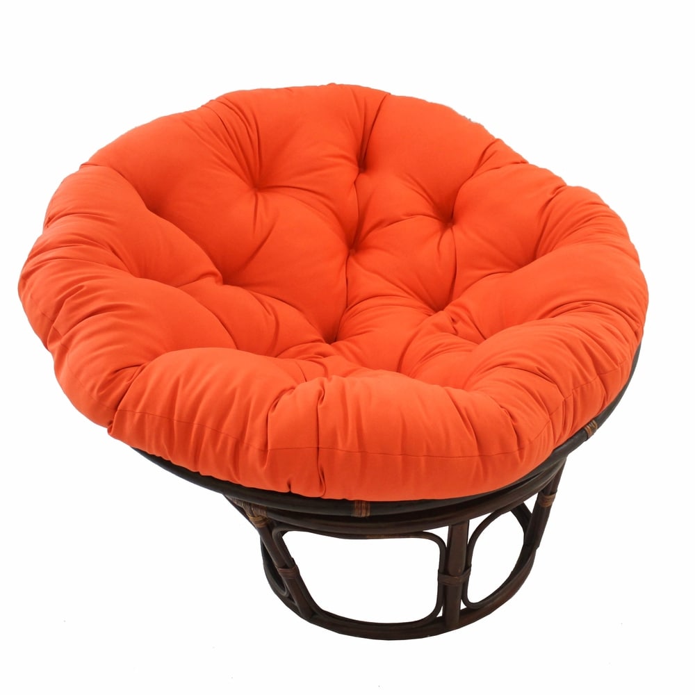 Bali Fauteuil papasan en rotin 42 pouces avec coussin en sergé