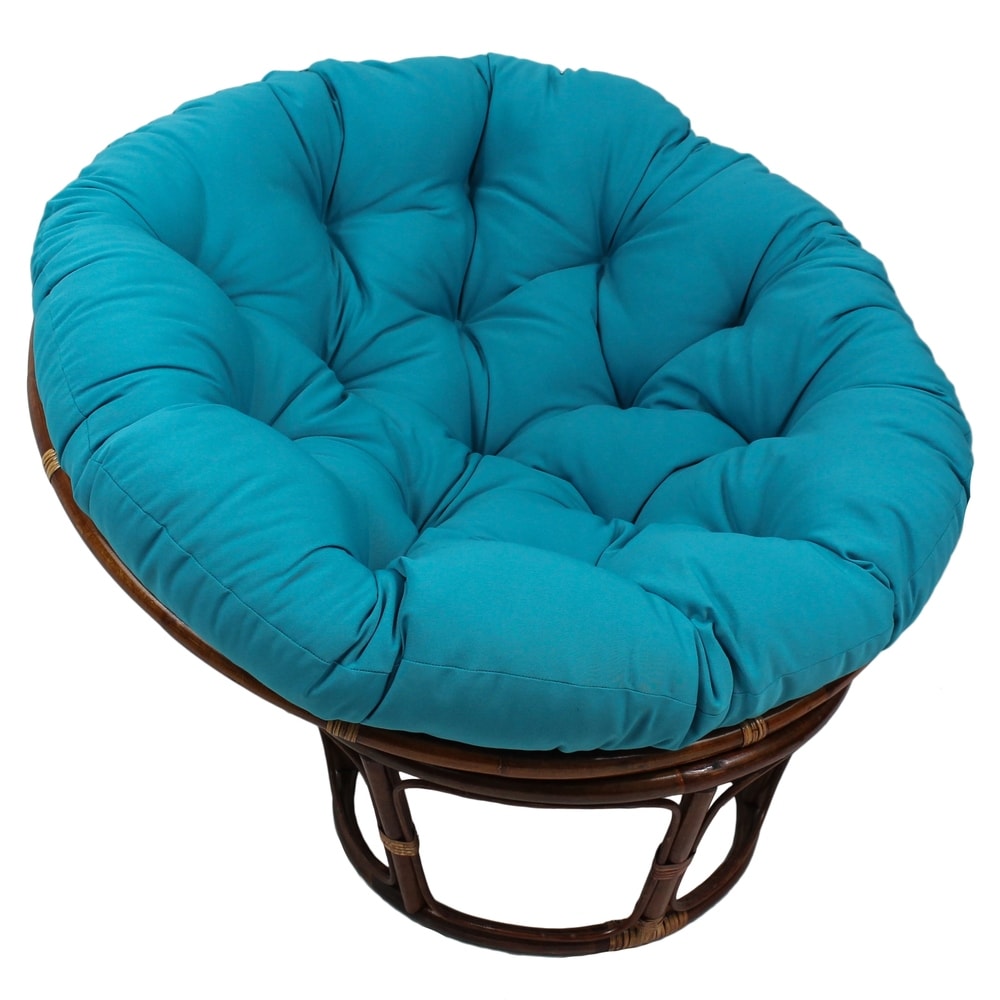 Bali Fauteuil papasan en rotin 42 pouces avec coussin en sergé